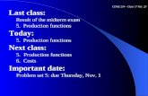 CDAE 254 - Class 17 Oct. 23 Last class:      Result of the midterm exam