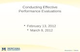 Conducting Effective  Performance Evaluations