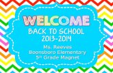 Ms. Reeves Boonsboro Elementary 5 th  Grade Magnet