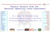 Physics Results from the  National Spherical Torus Experiment