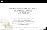 Parallel Interactive and Batch  HEP-Data Analysis  with PROOF