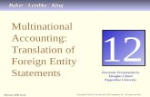 Multinational Accounting:  Translation of Foreign Entity Statements