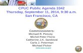 CPUC Public Agenda  3342 Thursday, September 11, 2014, 9:30  a.m. San Francisco,  CA