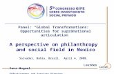 Panel: “ Global Transformations: Opportunities for supranational articulation”