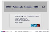CERIF Tutorial: Release 2008 – 1.1