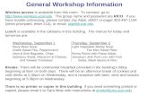 General Workshop Information