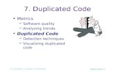 7. Duplicated Code