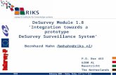 DeSurvey Module 1.8 ‘Integration towards a prototype  DeSurvey Surveillance System’
