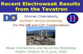 Recent Electroweak Results  from the Tevatron