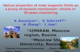 K.Kuzanyan 1) , D.Sokoloff 2)  H.Zhang 3),  Y.Gao 3) 1) IZMIRAN, Moscow region, Russia