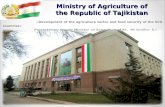 Ministry of Agriculture  of the  Republic of  Tajikistan