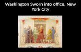 Washington Sworn into office, New York City