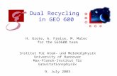 Dual Recycling  in  GEO 600