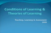 Conditions of Learning & Theories of Learning