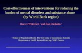 Disease Burden of Mental Disorders  (World Health Report, 2001)