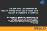 UN-ESCAP’s Contribution to  Transit Transport of Landlocked and Transit Developing Countries