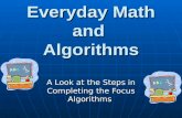 Everyday Math and  Algorithms