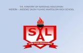T.R. MINISTRY OF NATIONAL EDUCATION MERSİN – AKDENİZ SALİM YILMAZ ANATOLION HIGH SCHOOL