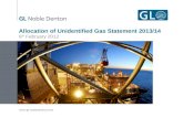 Allocation of Unidentified Gas Statement 2013/14