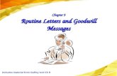 Chapter 9 Routine Letters and Goodwill Messages