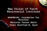 New Vision of Faith  Ministerial Institute