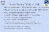 Single 20µm MCPs from ANL