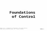 Foundations  of Control