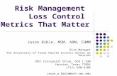Risk Management  Loss Control  Metrics That Matter