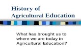 History of  Agricultural  Education
