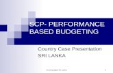 SCP- PERFORMANCE BASED BUDGETING