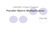 CSE5304—Project Proposal Parallel Matrix Multiplication
