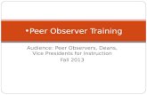 Peer Observer Training