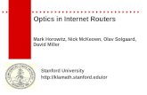 Optics in Internet Routers