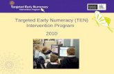 Targeted Early Numeracy (TEN) Intervention Program   2010