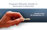 Program Maturity Trends in  Business Continuity