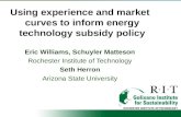 Using experience and market curves to inform energy technology subsidy policy