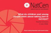 What do children and young people think about taking part in surveys?