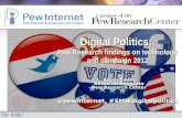 Digital Politics:  Pew Research findings on technology and campaign 2012