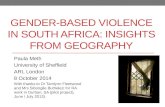 Gender-based violence in South Africa: insights from Geography
