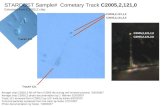 STARDUST Sample#  Cometary Track  C2005,2,121,0 Extracted from C2005,2 chip