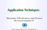 Maximize Effectiveness and Protect the Environment IV  Pest Control Operators of California