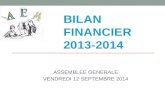BILAN FINANCIER 2013-2014