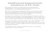 Multinomial Experiments Goodness of Fit Tests