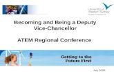 Becoming and Being a Deputy Vice-Chancellor ATEM Regional Conference