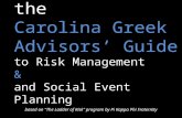 the  Carolina Greek Advisors’ Guide to Risk Management & and Social Event Planning