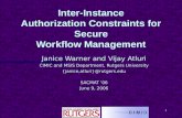 Inter-Instance Authorization Constraints for Secure Workflow Management