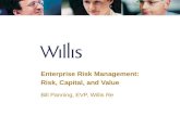 Enterprise Risk Management: Risk, Capital, and Value Bill Panning, EVP, Willis Re