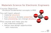 Materials Science for Electronic Engineers
