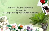Horticulture Science Lesson 34 Interpreting Pesticide Labels