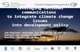 Leveraging national communications  to integrate climate change issues into development policy